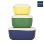 GIORNO FELICE TheSili Platinum Silicone EasyCook Food Storage Container 3-Piece Set 4-Piece Set_Made in Korea